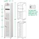 thumbnail image 2 of Gabinete de Almacenamiento para Espacios Pequeños, Gabinete Sobre el Inodoro para Almacenamiento Estrecho de Baño en Esquina de Piso, 2 of 3