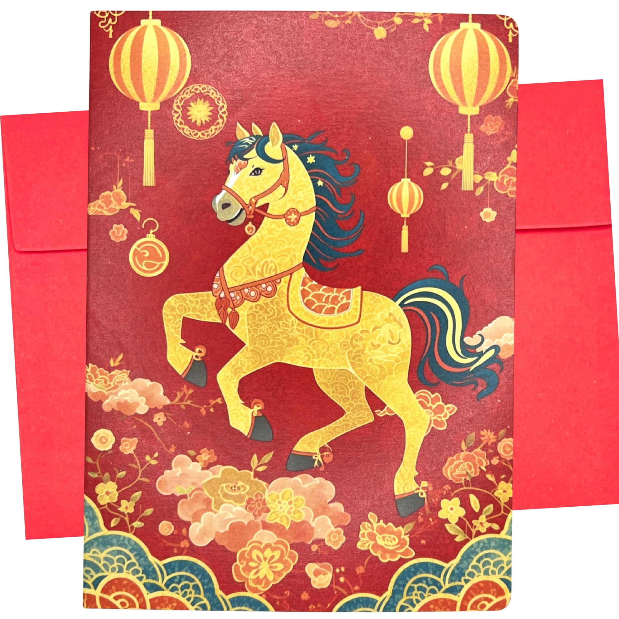 Whitman And Daughter - Tarjeta De Felicitación Para El Año Nuevo Chino 2026, Diseño Del Año Del Caballo
