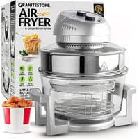 Granitestone - Air Fryer Big Boss De Vidrio Grande De 16 Cuartos De Galón, No Tóxico, Con 3 Niveles