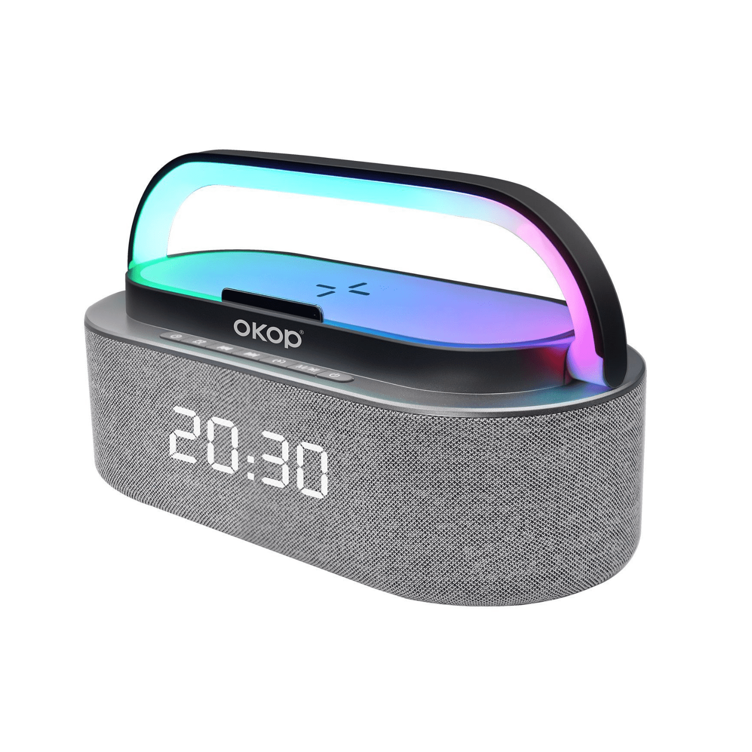 Genérico - Parlante Portátil Inalámbrico 15w, Reloj Digital Y Luces Rgb
