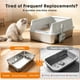 thumbnail image 3 of AIPERRO Stainless Steel Litter Box with Lid, High-Sided Metal, 3 of 3