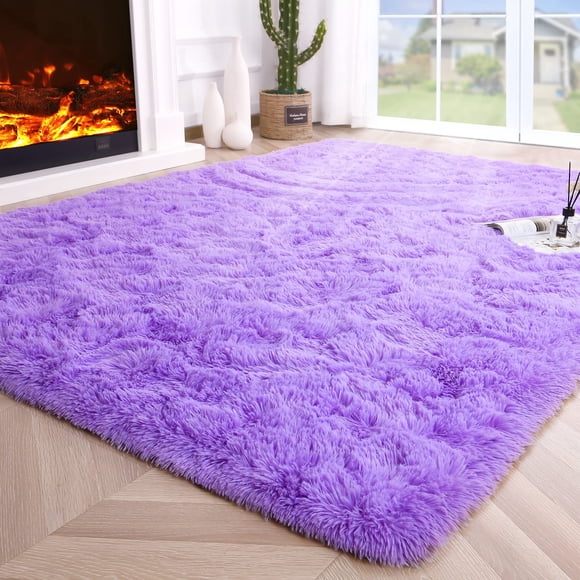 Alfombra mullida para dormitorio de Carpet Noahas, de felpa, 120 x 160 cm