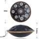 thumbnail image 3 of Handpan Kelisiting Classic, 10 notas en re menor, 432 Hz, 56 cm, acero, 3 of 7