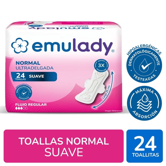 Toallas higiénicas día normal suave 24un, 24 Un