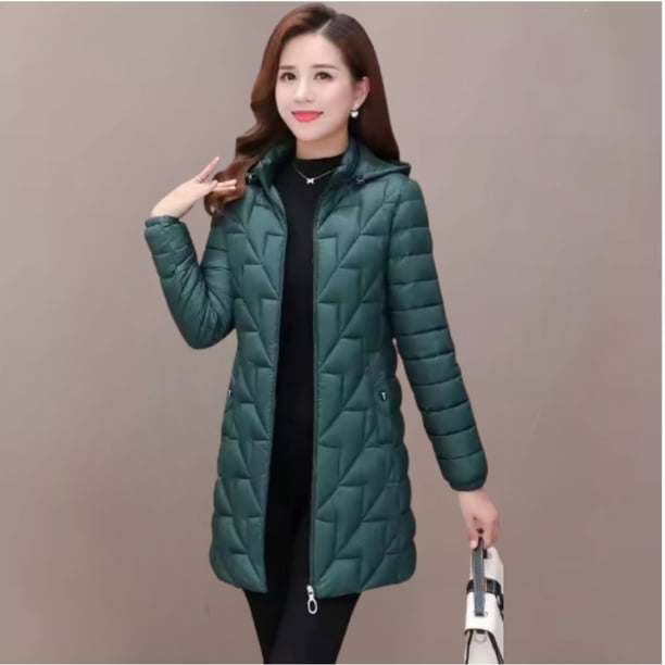 Chaqueta Mujer Parka Impermeable Premium Larga Gorro 2021