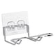 thumbnail image 3 of Soporte para secador de pelo, organizador de herramientas de autocuidado montado en la pared, soporte para alisador de pelo, colgador para salón, baño Plata, 3 of 5