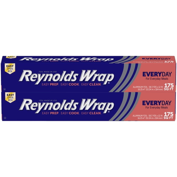 Papel de aluminio Reynolds Wrap Standard de 350 pies cuadrados (2 x 175 pies cuadrados)
