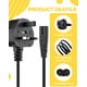 thumbnail image 2 of Cable de alimentación UK de 2 ranuras no polarizado IEC-320-C7 a CEE 7/16, 2 of 5