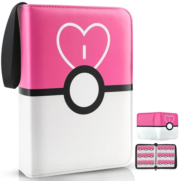 Carpeta para cartas coleccionables EASYFUN de 900 bolsillos rosa