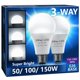 thumbnail image 1 of Bombillas LED Briignite de 3 vías, 9 W, 15 W, 20 W, 5000 K, E26, paquete de 2, 1 of 8