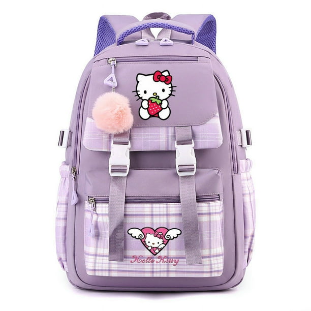Cute Mochila Hello Kitty Girl's Backpack Cartoon High School Students School Bags Women's Large Capacity Daily infanti Best Gift