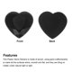 thumbnail image 4 of 60 piezas de pedrería de corazón de acrílico 8mm con respaldo plano, gemas de plástico para manualidades, pintura facial, fabricación de joyas de disfraces, negro, 4 of 7