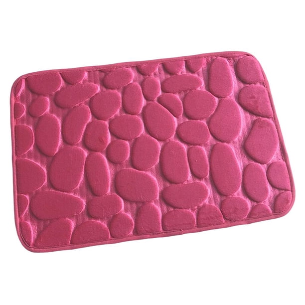 Alfombra De Puerta Alfombras De área Suave Antideslizante Para Baño Balcón Decoración De Sala De Lavandería 50x80cm Rosa Rojo