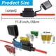 thumbnail image 4 of Portafusibles en línea calibre 14, 12 V CC, ATC/ATO, kit de 12 portafusibles de cuchilla con 60 fusibles estándar para automóvil, arnés de cableado de 14 AWG, cable flexible impermeable para fusibles, 4 of 7