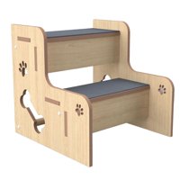 Ioensy - Escalera De Madera Para Mascotas, Accesorio Para Gatos, Para Otras Mascotas Pequeñas, Gatos Mayores, Interior, 2 Capas