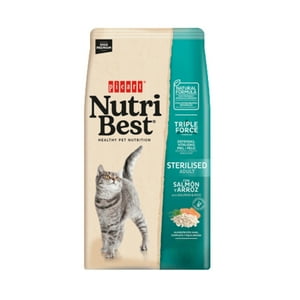 Nutribest Gatos Adultos Esterilizados Salmón Y Arroz 2 Kg.