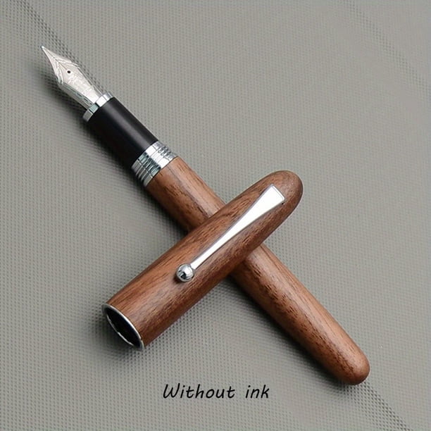 JINHAO 9035 Wooden Fountain Pen with Converter Filler - Perfect for Office and School Use - Ideal Gift