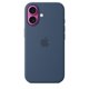 thumbnail image 3 of Funda para teléfono Apple iPhone 16 de silicona con MagSafe Denim Blue, 3 of 5