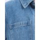 thumbnail image 5 of INSPIRE CHIC Vestido de Mujer Denim con Botones, Dobladillo Curvado, Manga Larga, Midi, Camisa de Mezclilla, Talla L, Azul Claro, 5 of 6