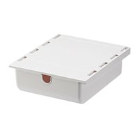 Magideal - Cajón De Almacenamiento Debajo Del Escritorio, Caja De Almacenamiento Oculta Organizadora, Soporte , Para Escuela, Oficina, , Blanco