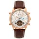 thumbnail image 1 of Reloj Heritor Wilhelm Semi‑esqueleto Marrón/Oro Rosa, 1 of 8