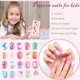 thumbnail image 2 of Uñas postizas adhesivas Jsiallye 192 piezas para niños con brillo de colores, 2 of 6
