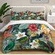 thumbnail image 1 of Tropical Plants Flower Parrot Quilt Duvet Cover Set Bedclothes Double3-Piece Bedding Set, 1 of 5