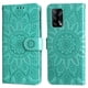 thumbnail image 3 of Funda tipo cartera FOXDOCK para OPPO A95 4G , diseño girasol en relieve, cuero PU, cierre magnético, soporte y tarjetero, 3 of 5