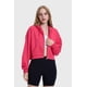 thumbnail image 2 of Polerón Mujer Crop Hoodie Fucsia, 2 of 5