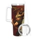 thumbnail image 3 of El Karate Kid Vaso aislado de acero inoxidable con asa, diseño temático, regalo para familia, amigos y fans; incluye pajita y encaja en el portavasos estándar, 40 oz, 3 of 6