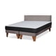 thumbnail image 2 of Cama Europea Zen Roller 2 Plazas Colchon Comprimido Espuma + Respaldo Tela Gris, 2 of 8