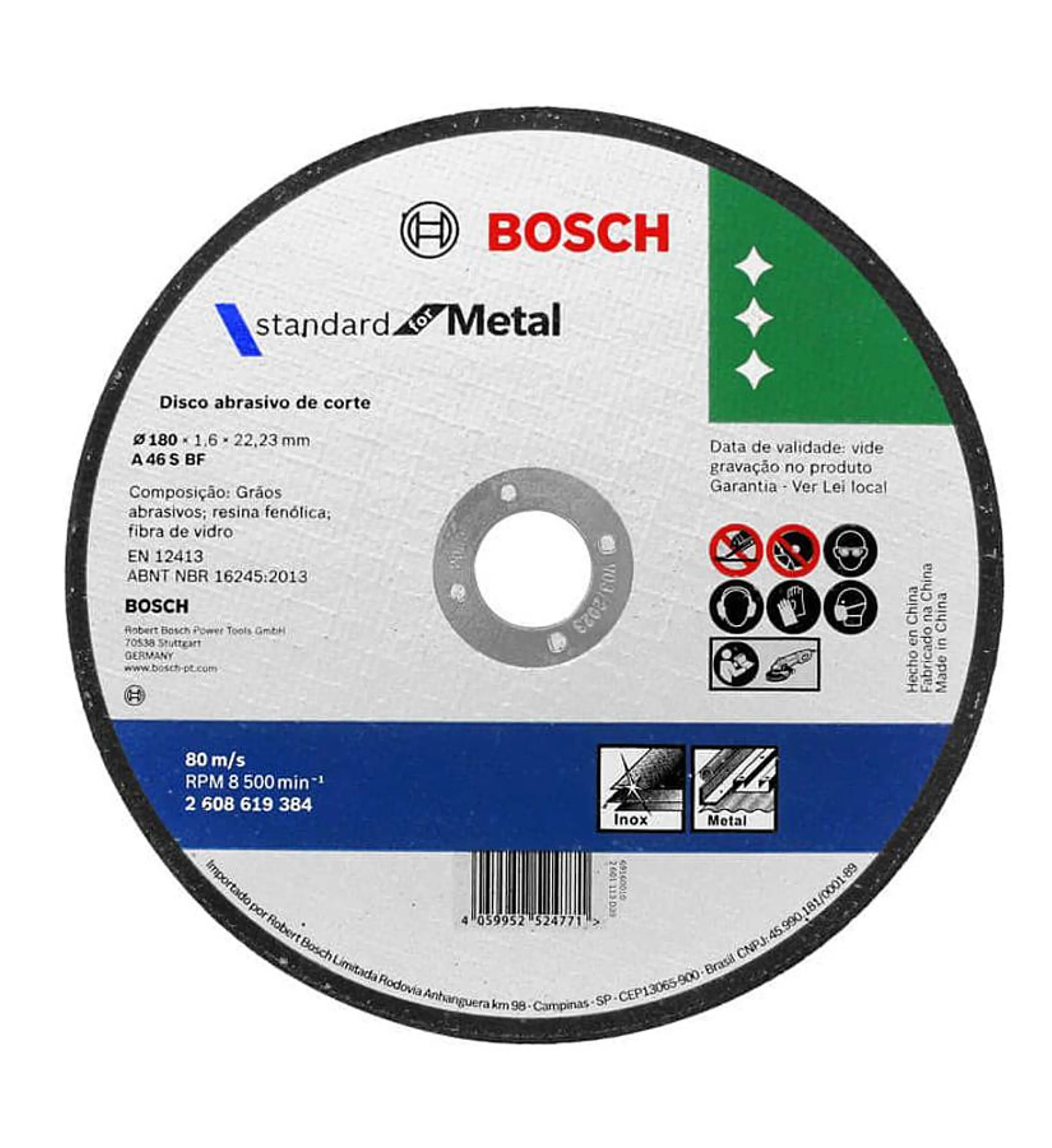 Bosch - Disco Corte Inox Fino Standard 4.1 2 (9383)