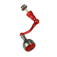 Ioensy - Mango De Carrete De Pesca, Carrete De Metal Completo, Mango De Potencia, Manivela, Accesorios, Rojo M