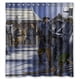 thumbnail image 1 of Cortina de ducha militar antigua, juego de cortina de baño con ganchos, tamaño 66 x 72 pulgadas, 1 of 3