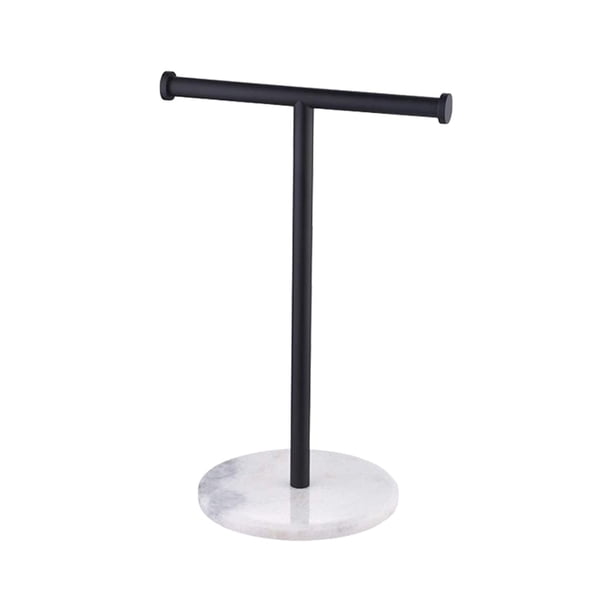 Forma De T Debajo Del Estante Del Organizador De La Toalla Del Sostenedor De La Toalla De Papel Del Gabinete Para El Negro De La Encimera