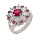 thumbnail image 1 of Anillo BERTHA Juliet chapado en oro blanco de 18 quilates con circonita cúbica rosa, tamaño 6, 1 of 3