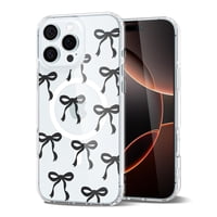 Funda De Teléfono Svanove Para Iphone 16 Pro Clear Bow Black
