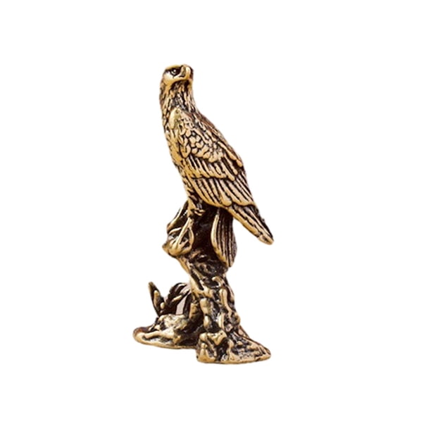 Estatua de águila de latón, decoración de simulación, mesa, césped, espantapájaros para el hogar, decoración coleccionable para jardín, decoración del