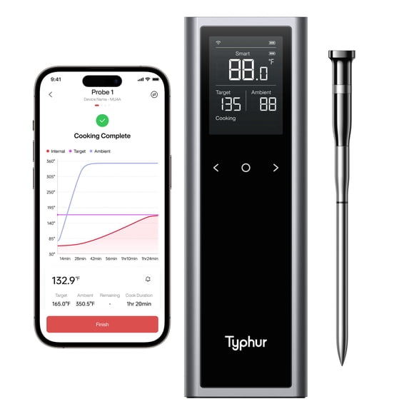 Termómetro Inalámbrico Inteligente Para Carne Sync One Con Pantalla Lcd