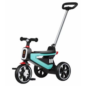 Mundo Online - Triciclo Coche A Pedal 2 En 1 Con Mango Desmontable
