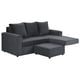 thumbnail image 3 of Sofá Bi-L + 2 Pouf Felpa Gris, 3 of 5
