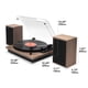 thumbnail image 2 of Tocadiscos Victrola Montauk Blanco Madera con Altavoces Bluetooth y Tapa Extraíble, 2 of 3