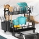 thumbnail image 1 of Estante para secar platos Promision, 2 niveles, acero inoxidable, negro, 1 of 4