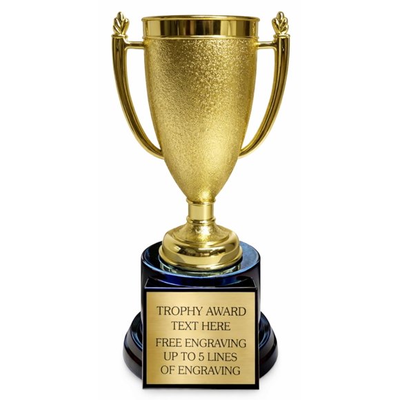 Trofeo Awards4U Copa Dorada de 19 cm con Placa Grabada
