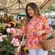 thumbnail image 2 of Agnes Orinda Blusas de Mujer Talla Grande Babydoll Cuello en V Mangas 3/4 de Linterna Camisas Florales Blusas Peplum 2X Naranja Rosa, 2 of 8