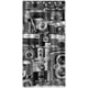 thumbnail image 1 of Cortina de ducha con diseño de cámaras vintage, juego de cortinas de baño con ganchos, tamaño 36 x 72 pulgadas, 1 of 3