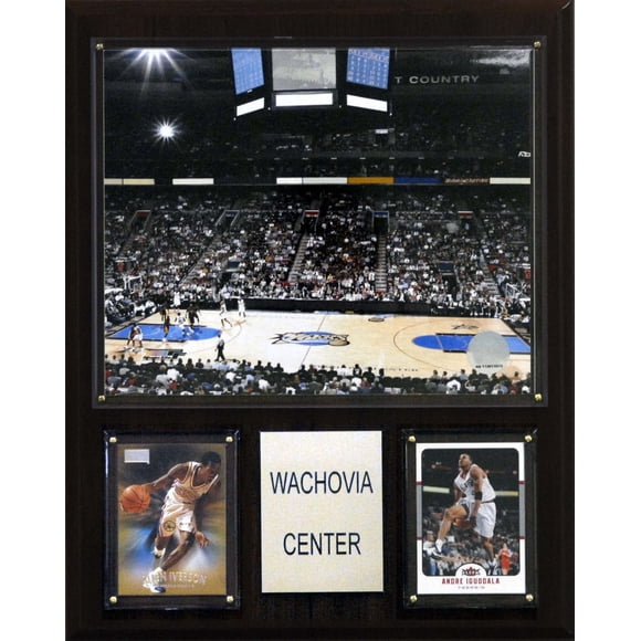 Placa NBA Wachovia Center Arena con foto y tarjetas coleccionables