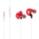 thumbnail image 2 of Auriculares Deportivos Intrauditivos Auriculares Con Cable De 3,5 Mm Auriculares Estéreo Bajos Con Micrófono Rojo, 2 of 5