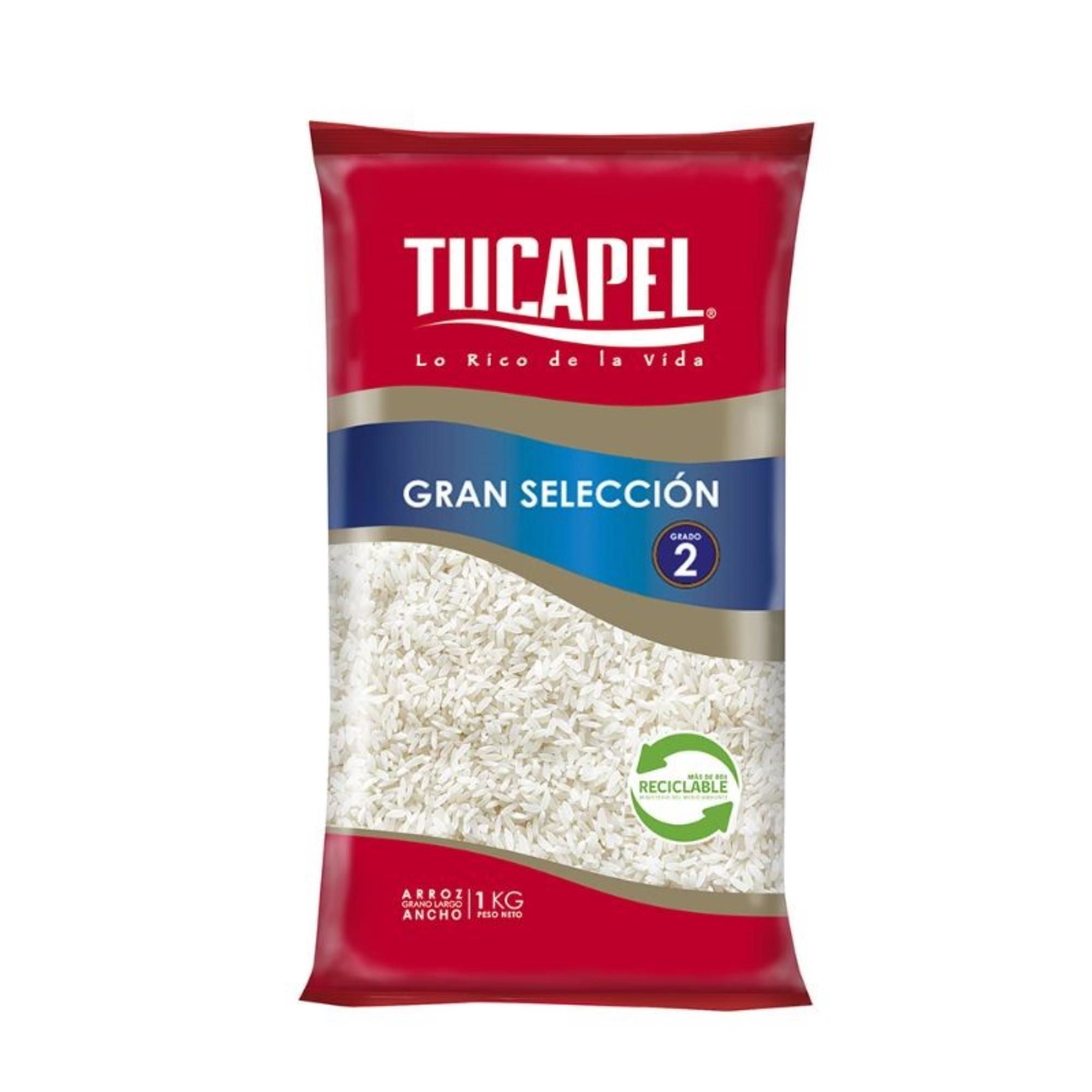 Arroz Grado 2 Grano Largo Bolsa 1 kg Tucapel