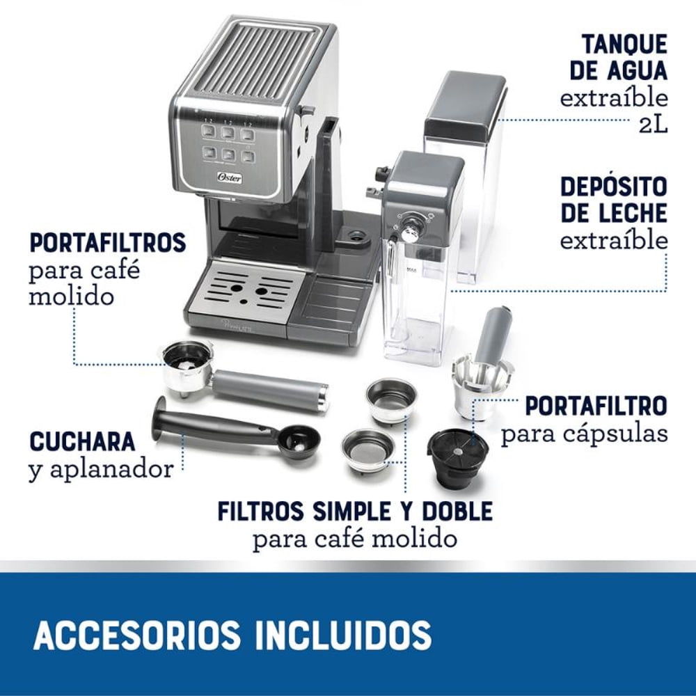 Oster PrimaLatte Touch BVSTEM6801M Gris, foto 7